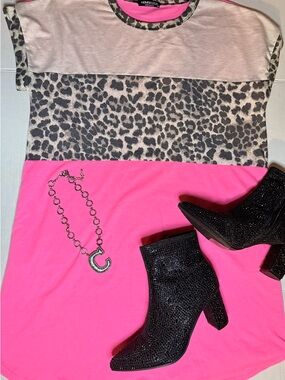 Heimish full size sold block animal mini dress